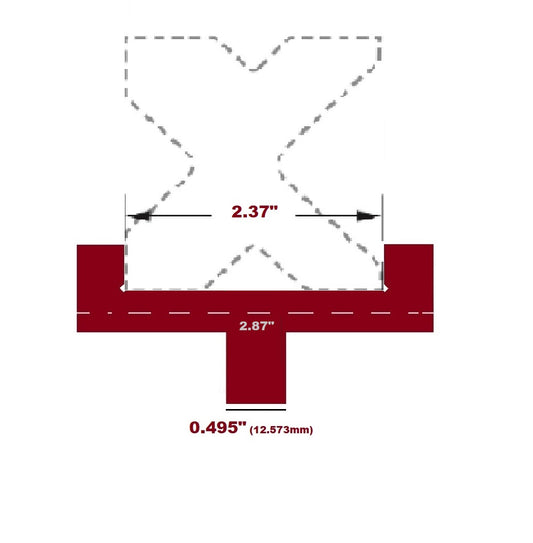 6" American Type to European Type Press Brake Die Adapter Holder