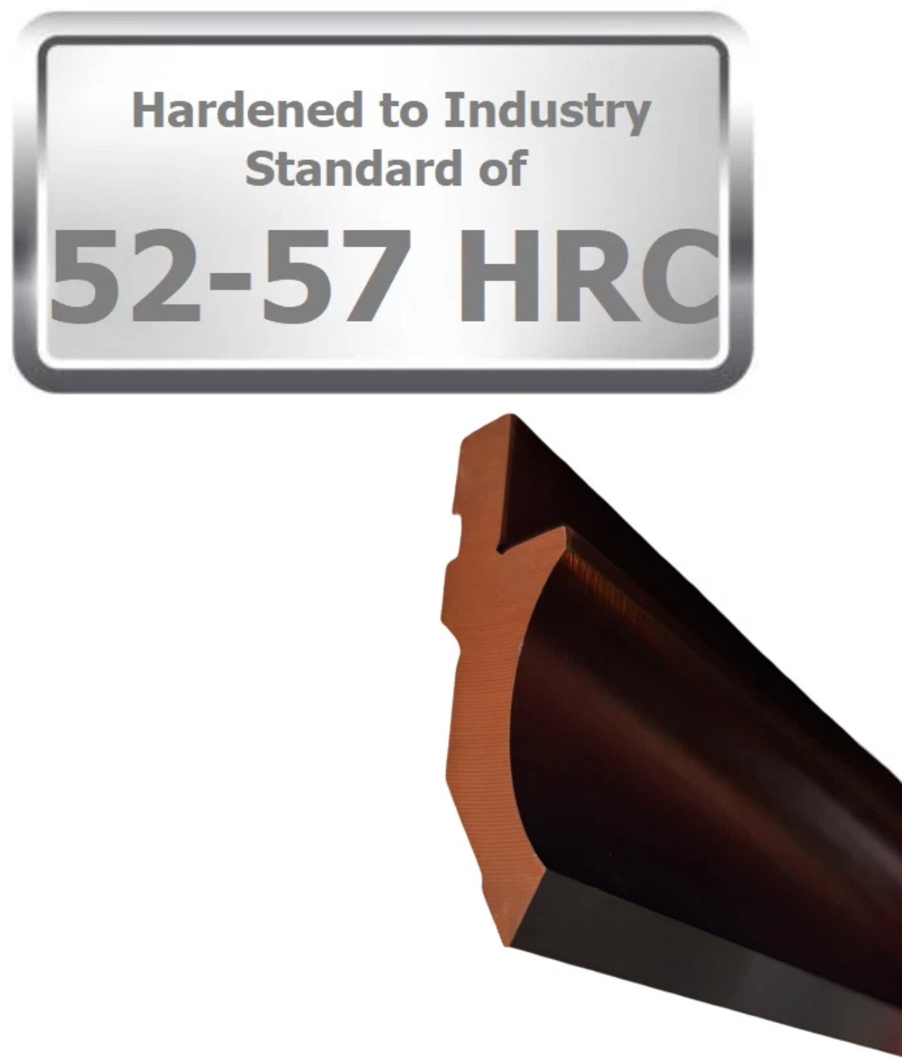 60° European Style Straight Die Punch, Working Height: 2.64”, Radius: 0.032”, Max: 20 US ton/ft