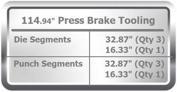 NEW 114.94” American Type Press Brake Punch (Height: 3.78") & 4-Way Die (2.36"sq)