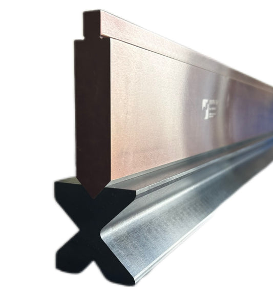 NEW 32.87” American Type Press Brake Punch (Height: 3.78") & 4-Way Die (2.36"sq)
