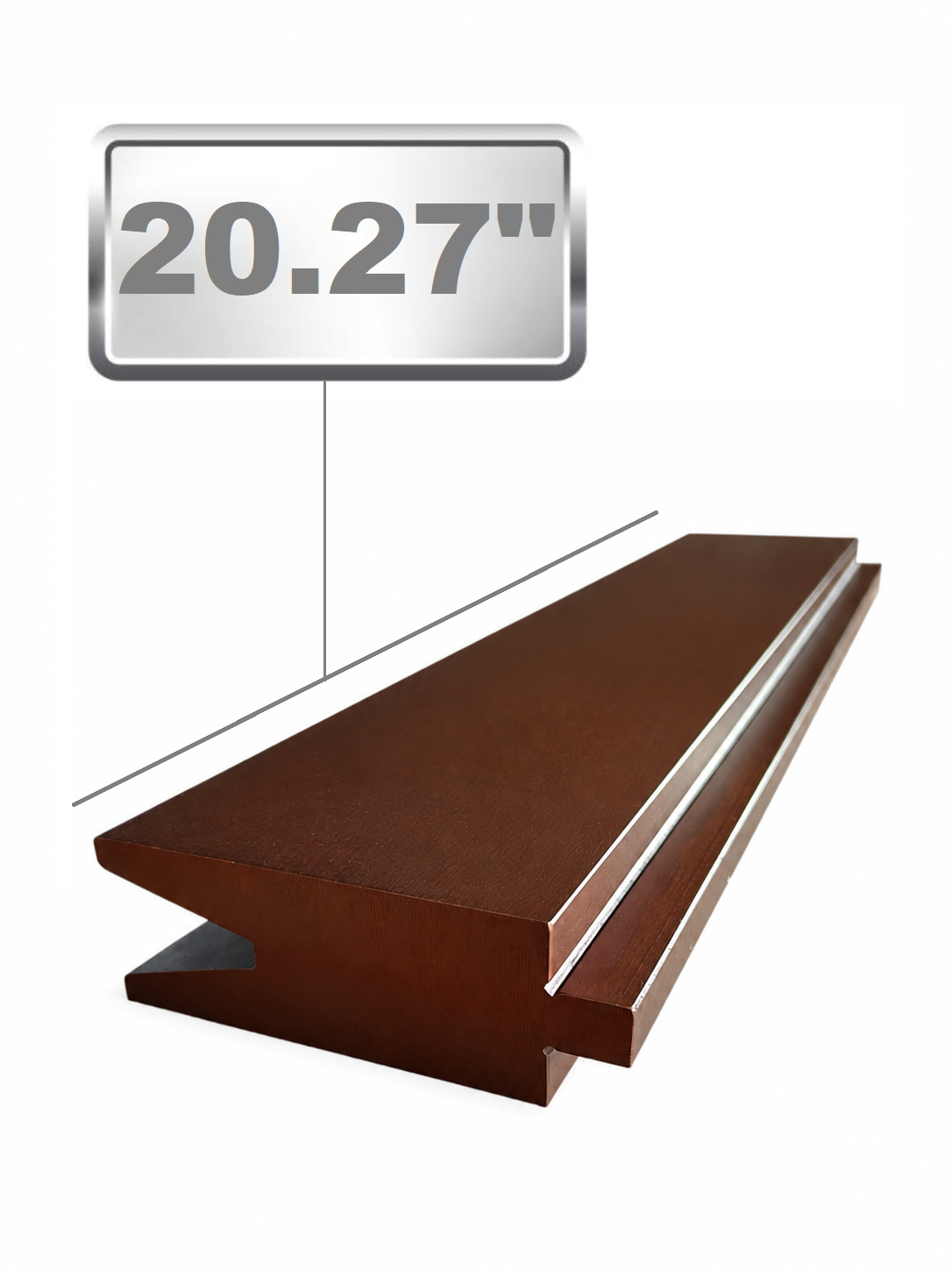 Single V Press Brake Die, 1" V Opening, 30°, 20.27" Length