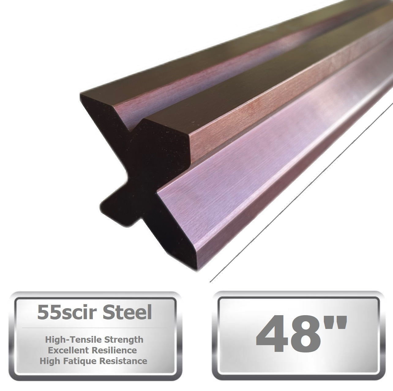 48" Long 2.36" sq. 4-Way Multi V Press Brake Die