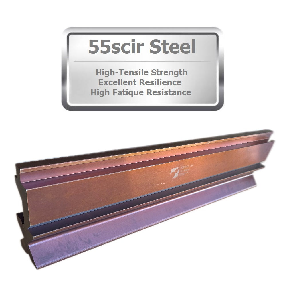 4' Segmented Press Brake Punch (H: 3.03") and 4-Way Die (2.36"sq) Combo