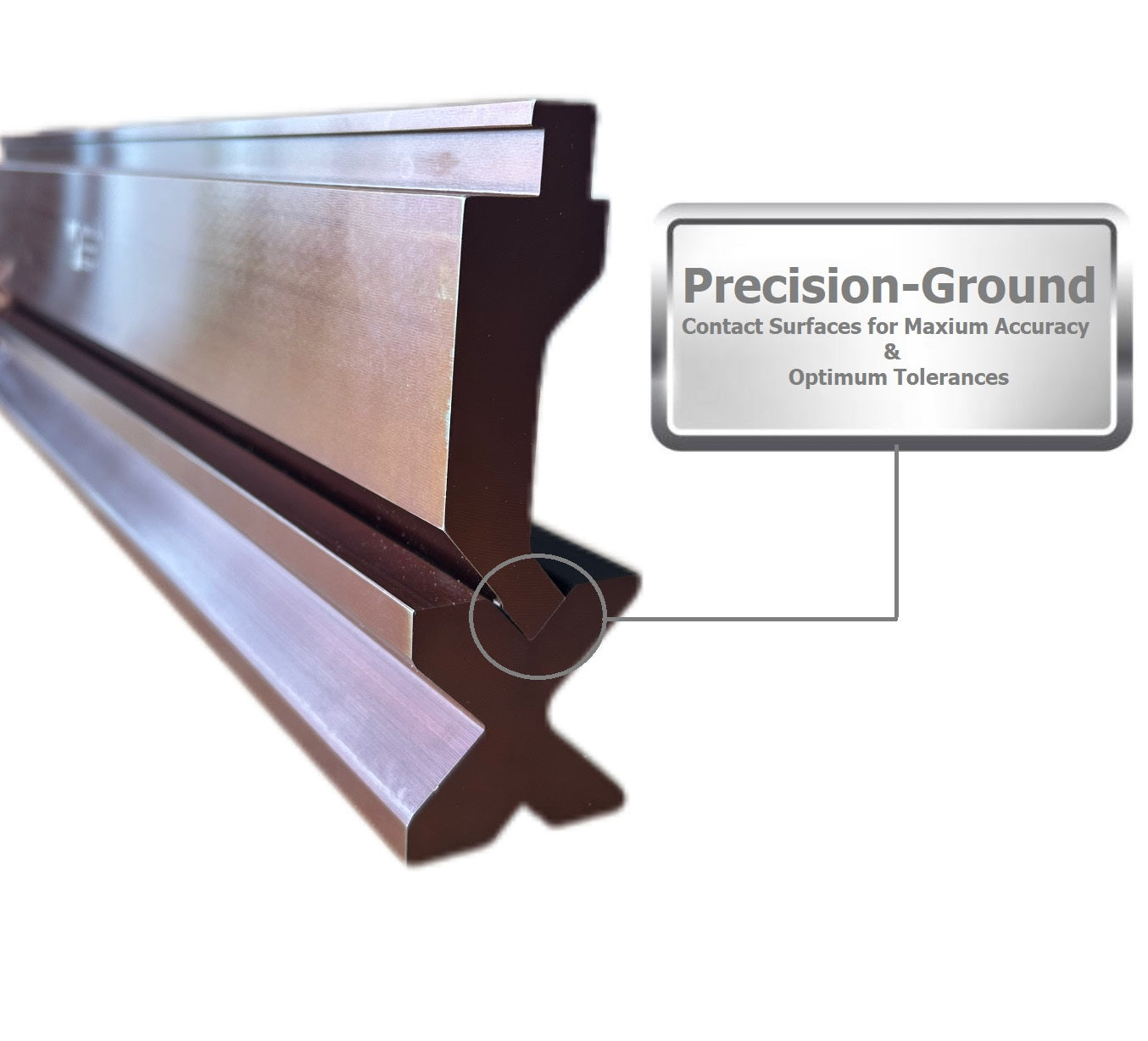 NEW 16.33” American Type Press Brake Punch (Height: 3.78") & 4-Way Die (2.36"sq)