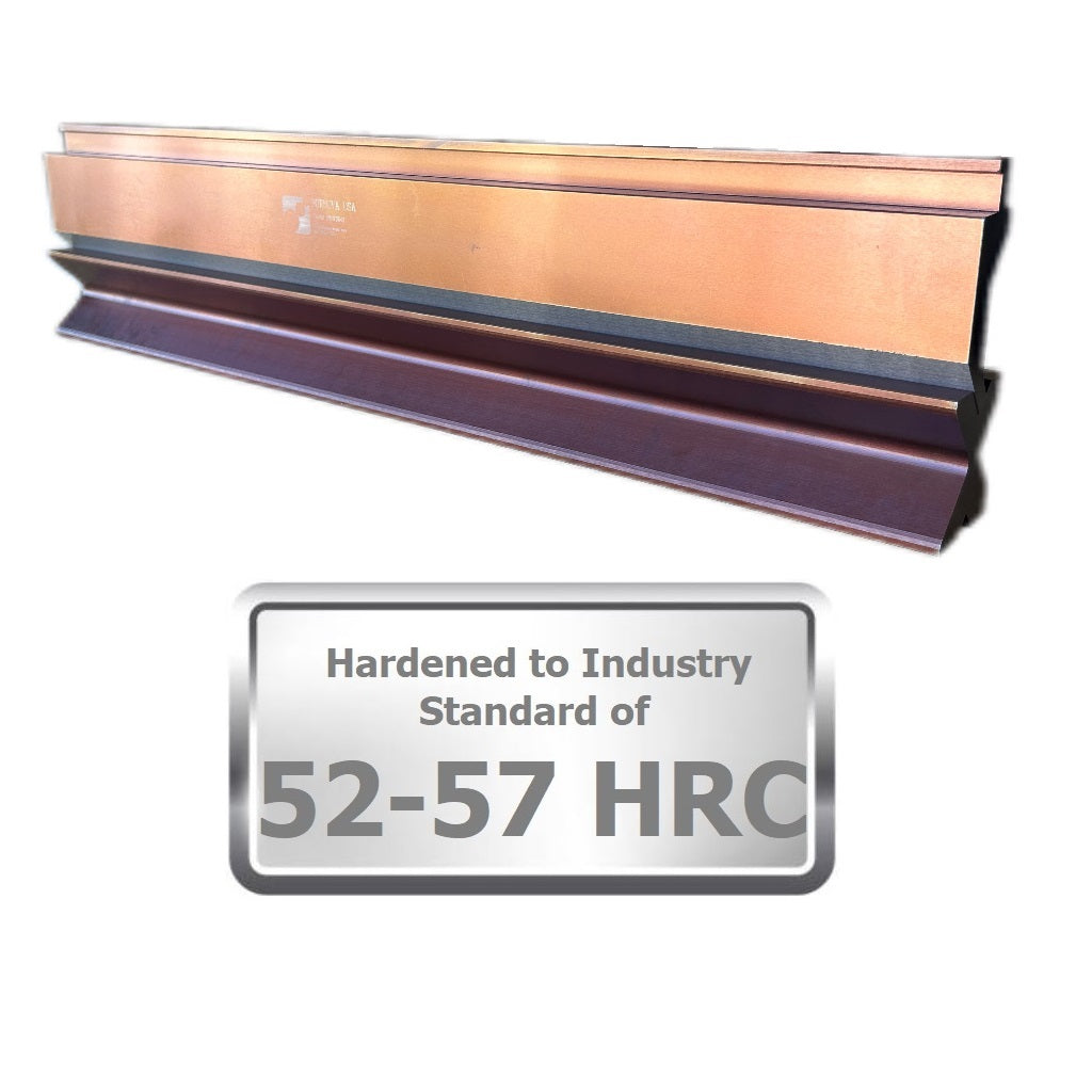 4' Segmented Press Brake Punch (H: 3.03") and 4-Way Die (2.36"sq) Combo