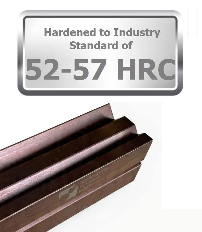 Bornova USA Segmented 96" Press Brake Die 2.36" sq., V: .25" .36" .50" .63" .87 - Segment Lengths: 48" + 12" + 12" + 12" + 12"