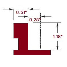 60° European Style Straight Die Punch, Working Height: 2.64”, Radius: 0.032”, Max: 20 US ton/ft