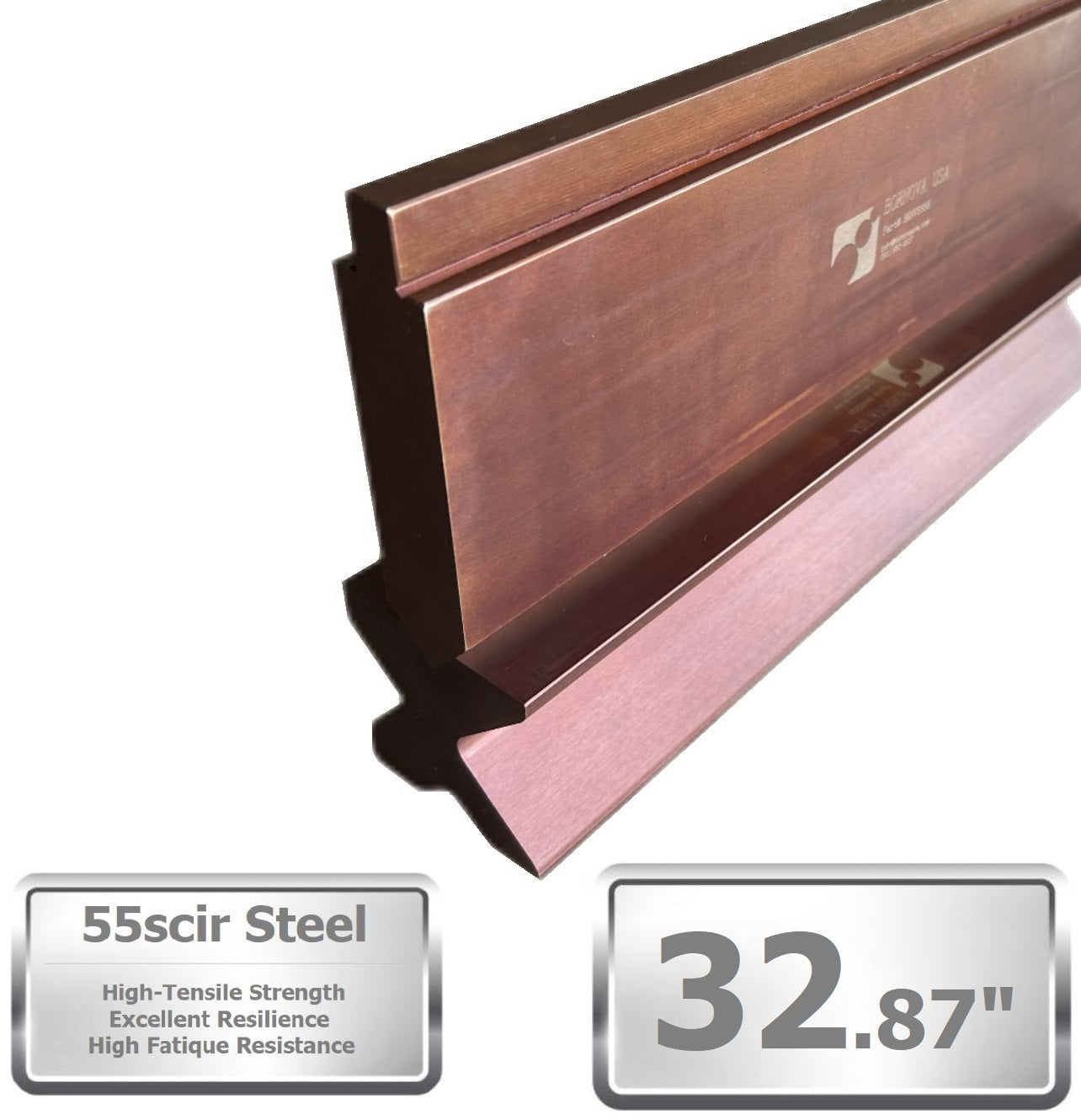 NEW 32.87” American Type Press Brake Punch (Height: 3.78") & 4-Way Die (2.36"sq)