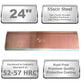 24” American Type 88° Press Brake Punch Die, Working Height: 3.78"