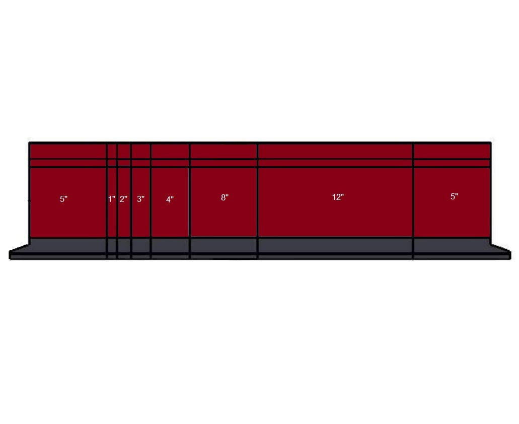 40” Sectionalized American Type 85° Press Brake Punch Die with Working Height: 3.78"