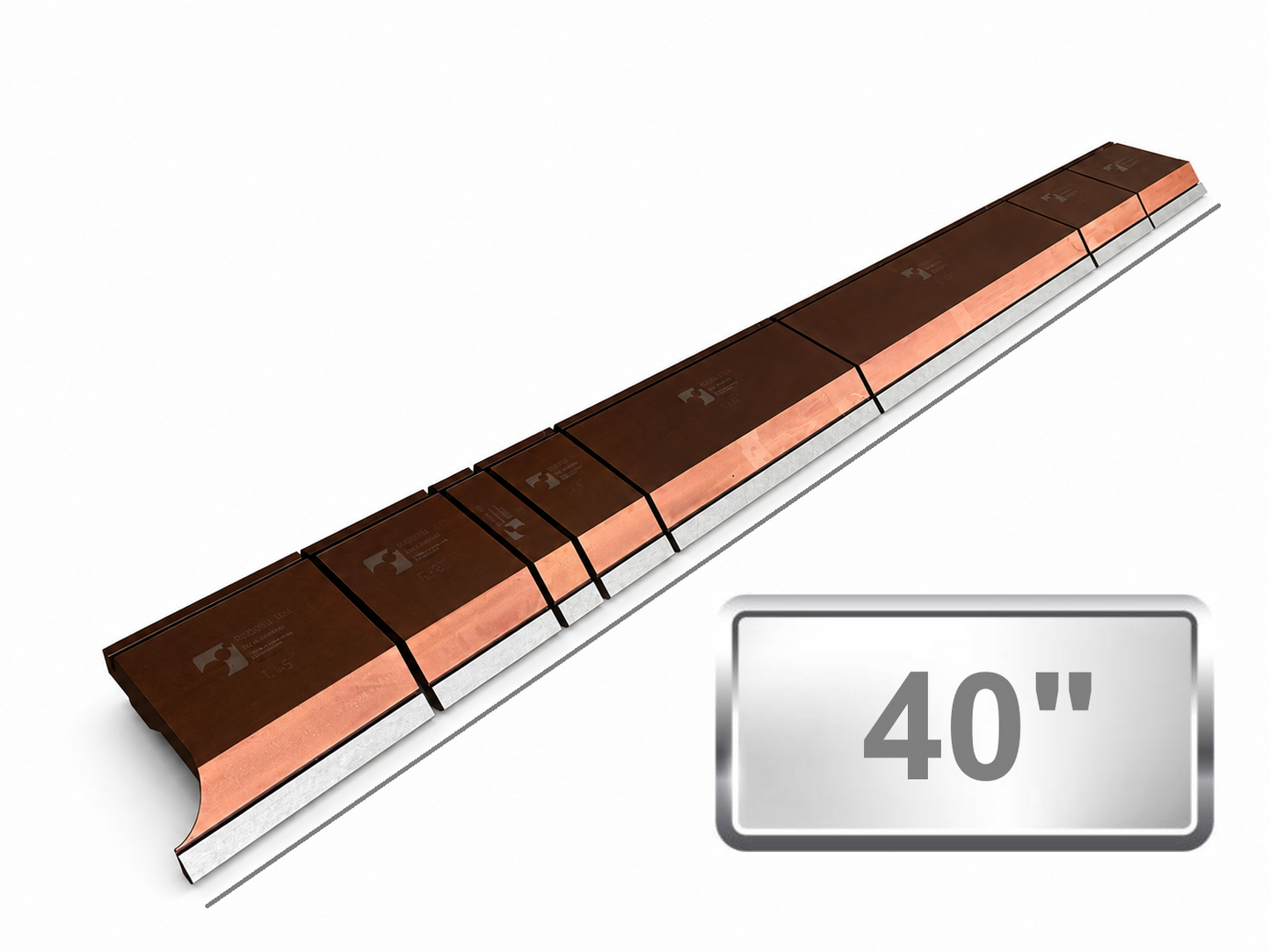 40” Sectionalized American Type 85° Press Brake Punch Die with Working Height: 3.78"