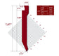 50° American Style Press Brake Die Punch, Working Height: 7.08", Radius: 0.039"