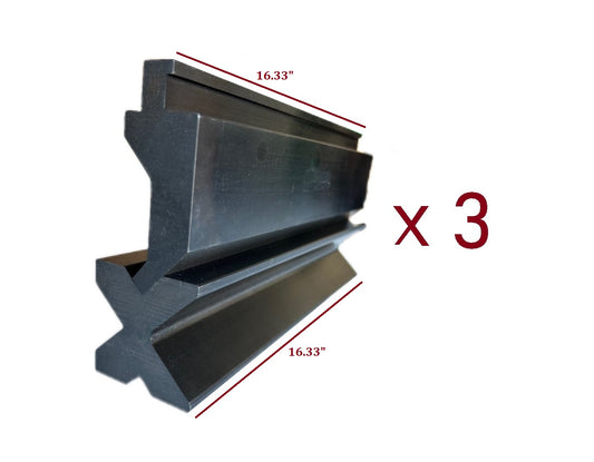 49” Segmented Press Brake Punch (H: 3.03") & 4-Way Die (2.36"sq) Combo